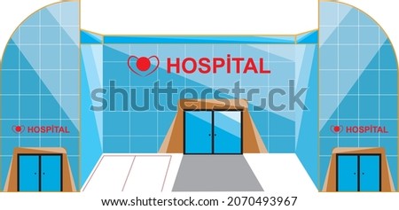 hospital vector illustration heart logo
