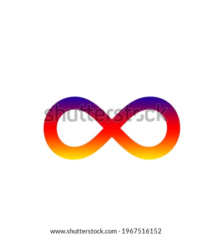 simple logo eps symbol with fun color gradient on logo and clean background. Fan, omega, lamda, miu, iota and unlmtd logo.