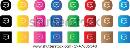 chat square dots icon . web icon set . icons collection. Simple vector illustration.