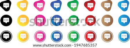 chat square dots fill icon . web icon set . icons collection. Simple vector illustration.