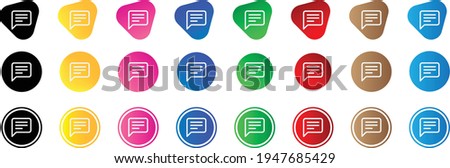chat left text icon . web icon set . icons collection. Simple vector illustration.