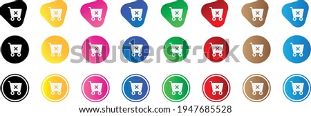 cart x fill icon . web icon set . icons collection. Simple vector illustration.