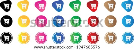 cart check fill icon . web icon set . icons collection. Simple vector illustration.