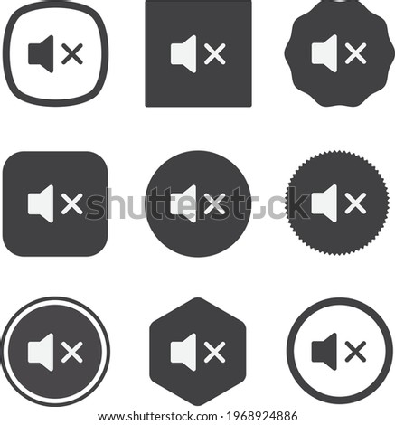 volume mute fill icon . web icon set . icons collection. Simple vector illustration.