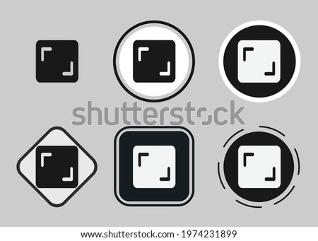 aspect ratio fill icon . web icon set. Collection of high quality black outline logo for web site design and mobile dark mode apps. Vector illustration
