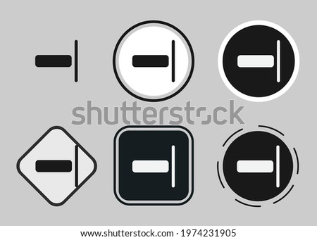 align end icon . web icon set. Collection of high quality black outline logo for web site design and mobile dark mode apps. Vector illustration