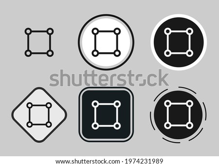bounding box circles icon . web icon set. Collection of high quality black outline logo for web site design and mobile dark mode apps. Vector illustration