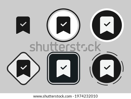 bookmark check fill icon . web icon set. Collection of high quality black outline logo for web site design and mobile dark mode apps. Vector illustration