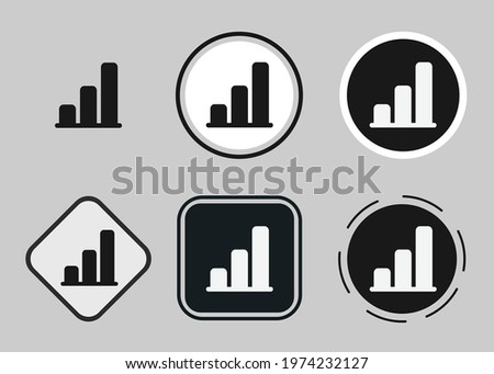 bar chart line fill icon . web icon set. Collection of high quality black outline logo for web site design and mobile dark mode apps. Vector illustration