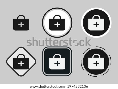 bag plus fill icon . web icon set. Collection of high quality black outline logo for web site design and mobile dark mode apps. Vector illustration