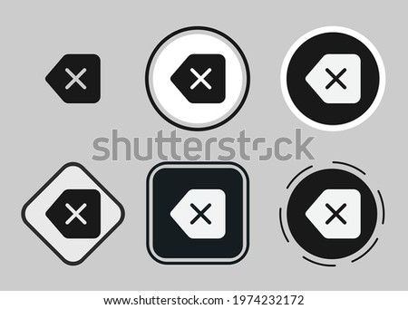 backspace fill icon . web icon set. Collection of high quality black outline logo for web site design and mobile dark mode apps. Vector illustration