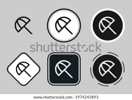 beach access icon set. Collection of high quality black outline logo for web site design and mobile dark mode apps. Vector illustration on a white background	