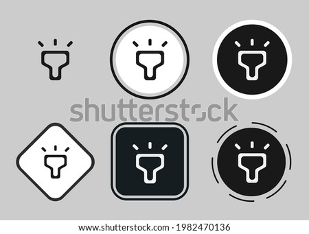 highligt icon set. Collection of high quality black outline logo for web site design and mobile dark mode apps. Vector illustration on a white background 
