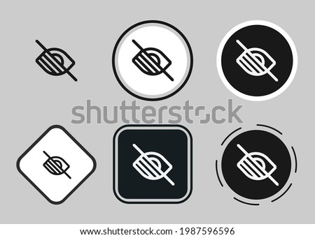 low vision icon set. Collection of high quality black outline logo for web site design and mobile dark mode apps. Vector illustration on a white background