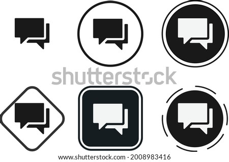 chatboxes icon set. Collection of high quality black outline logo for web site design and mobile dark mode apps. Vector illustration on white background
