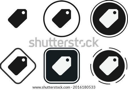 pricetag icon set. Collection of high quality black outline for web site design and mobile dark mode apps. Vector illustration on white background
