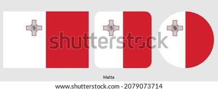 Malta flag icon set . icons collection. Simple vector illustration.