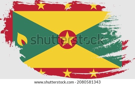 Grenada flag in grunge style