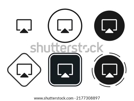 airplay icon set. Website set icon vector. for computer and mobile
