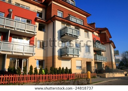 New modern apartments with balconies and gardens