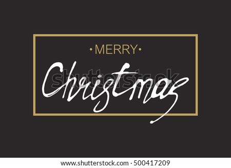 Greeting Card. Merry Christmas. Vector Illustration. - 500417209