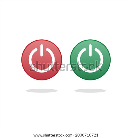 Power button icon vector onoff Good for power off button or power icon in web, phone apps, and more.