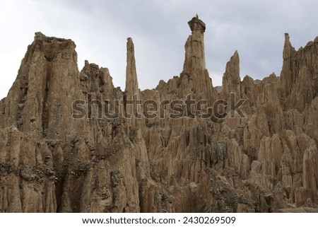 Similar – Image, Stock Photo bizarre rock formations called fairy chimneys in Cappadocia, Turkey