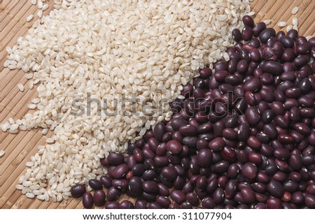 Brown rice and red beans