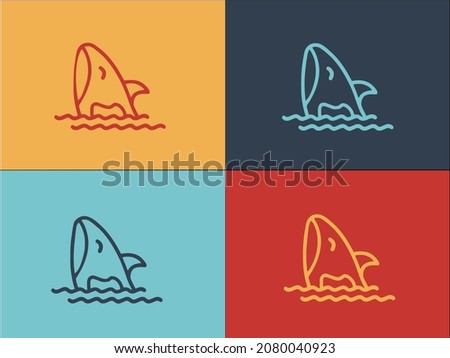 Aquatic Orca Killer Logo Template, Simple Flat Icon Of mammal,ocean,animal