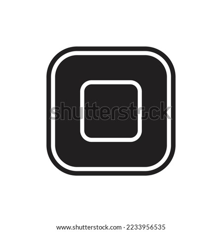 Stop Filled Icon Vector Illustration