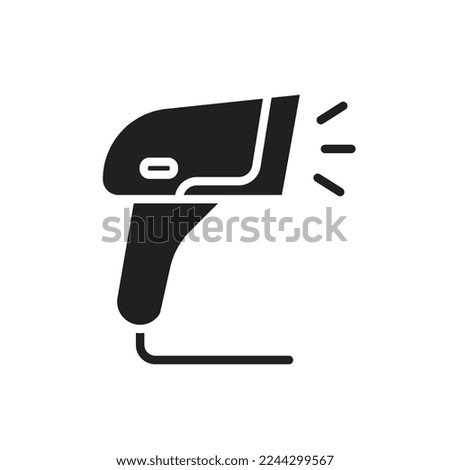 Barcode Scanner Filled Icon Vector Illustration