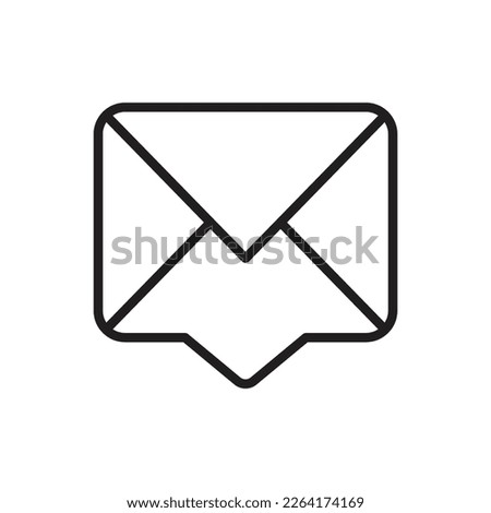 Yellow Message Outline Icon Vector Illustration