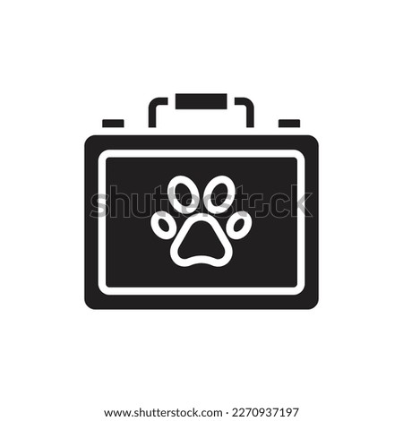 Pet Briefcase Filled Icon Vector Illustration