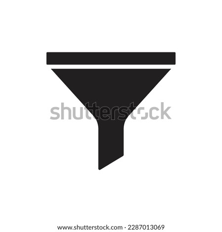 Funnel Filled Icon Vector Illustration