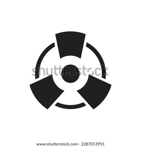 Radioactive Filled Icon Vector Illustration