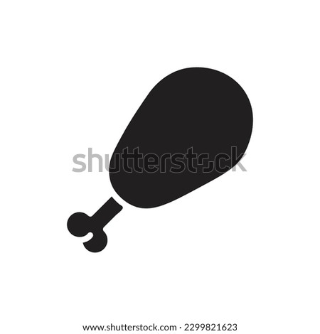 Chicken Drum Stick Filled Icon Vector Illustration