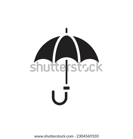 Golf Umbrella Filled Icon Vector Illustration