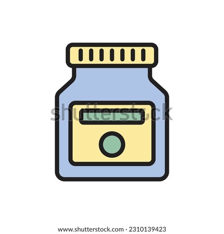 Bottle Jam Icon Vector Illustration