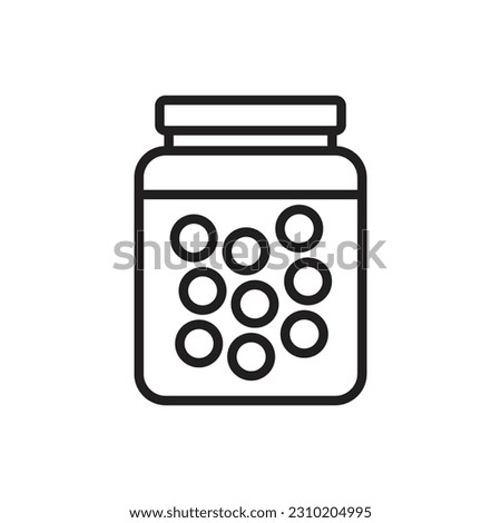 Canned Fruit Outline Icon Vector Illustration