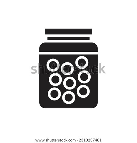 Canned Fruit Filled Icon Vector Illustration