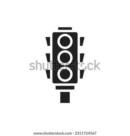 Taxi Red Light Filled Icon Vector Illustration