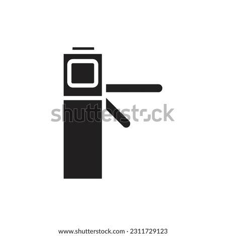 Taxi Gateway Filled Icon Vector Illustration