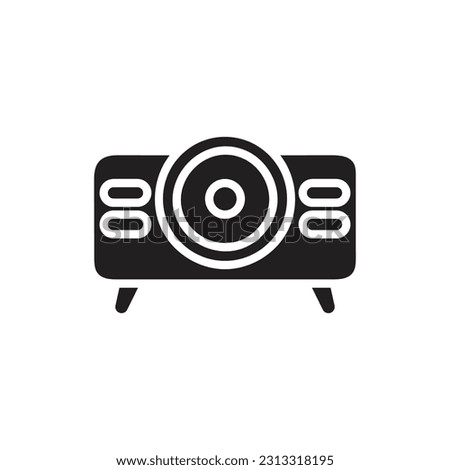 School Projector Filled Icon Vector Illustration