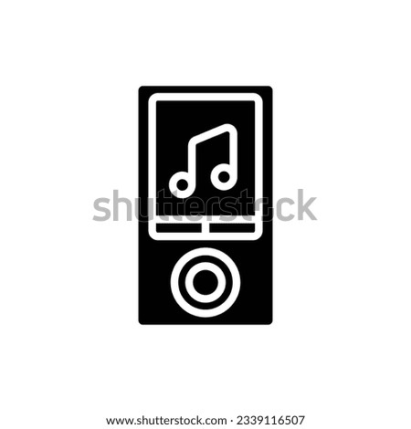 Music Player Filled Icon Vector Illustration