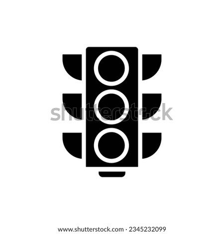 Traffic Light Filled Icon Vector Illustration