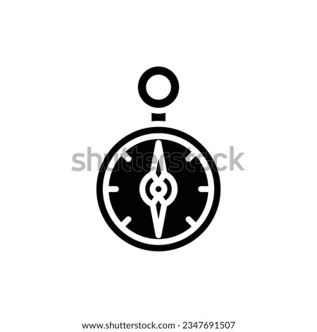 Scout Compass Filled Icon Vector Illustration