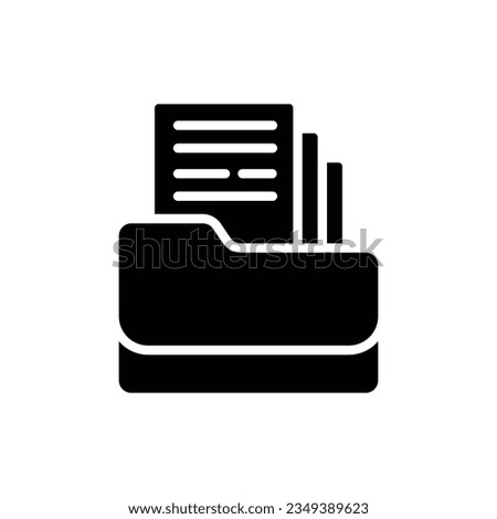 Document Folder Filled Icon Vector Illustration
