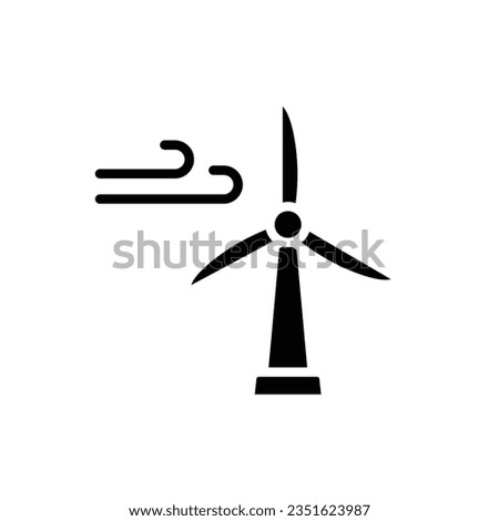 Village Windmill Filled Icon Vector Illustration