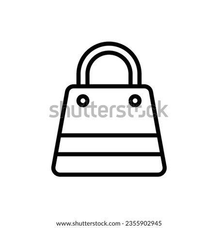 Shopping Purse Outline Icon Vector Illustration