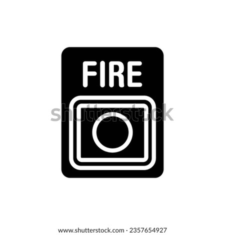 Fire Alarm Filled Icon Vector Illustration